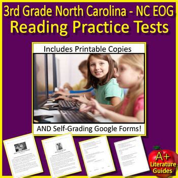 3rd Grade NC EOG Reading Practice Tests Printable And Self Grading