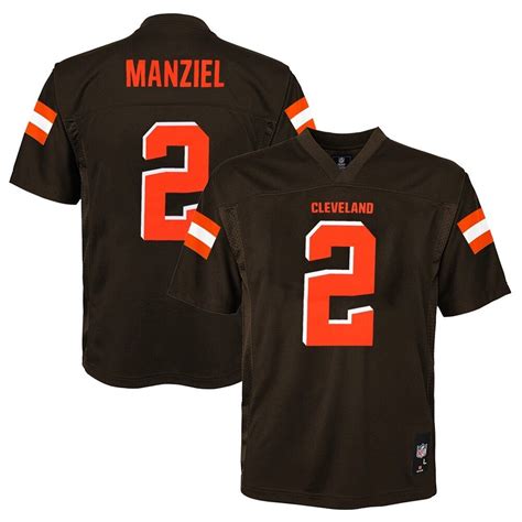 Johnny Manziel Nfl Cleveland Browns Mid Tier Home Brown Jersey Youth S