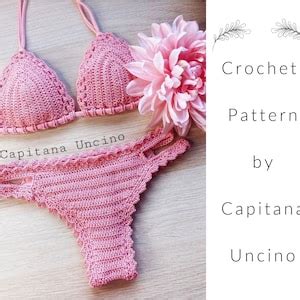 Pdf File For Crochet Pattern Marina Crochet Bikini Top And Etsy