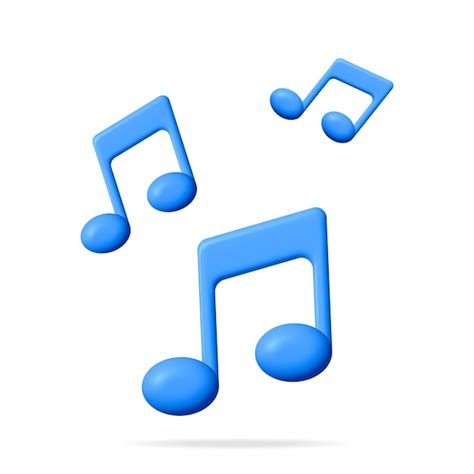 Icono De Nota Musical D Aislado En Blanco Vector Premium