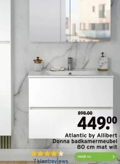 Atlantic By Allibert Donna Badkamermeubel Cm Mat Wit Aanbieding Bij