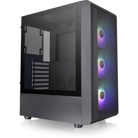 Thermaltake Ca 1x2 00m1wn 00 S200 Tg Argb Tempered Glass Black Steel Atx Mid Tower Desktop