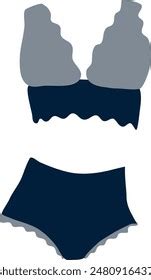 Sexy Grey Female Lingerie Isolated White Stock Vector Royalty Free 2480916437 Shutterstock