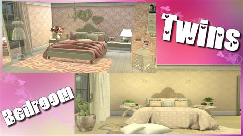 The Sims 4 Twin Bedroom Speed Build YouTube