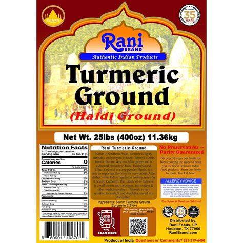 Buy Online Rani Turmeric Haldi Root Powder Spice High Curcumin