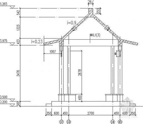 仿古四角亭及景观长廊结构施工图 混凝土结构施工图 筑龙结构设计论坛