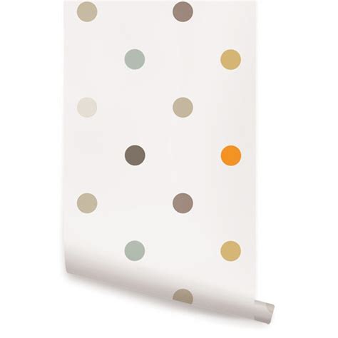 Polka Dot Orange Peel And Stick Fabric Wallpaper Repositionable Etsy