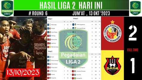 Hasil Liga Hari Ini Semen Padang Vs Sadar Sumut Klasemen