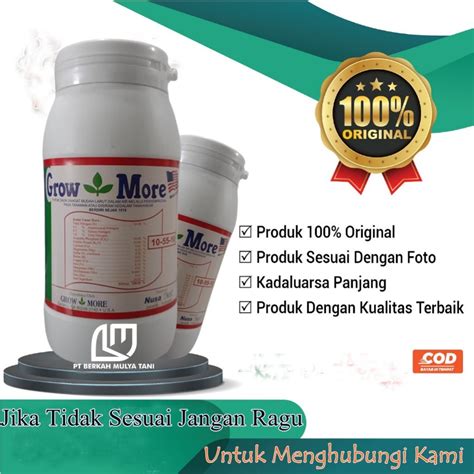 Jual Pupuk NPK Growmore Bunga 10 55 10 454 Gram Original 100 Shopee