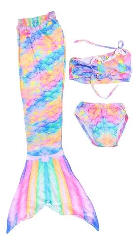 Piezas Set Cola De Sirena Y Bikini Ni As Traje De Ba O Meses Sin Inter S