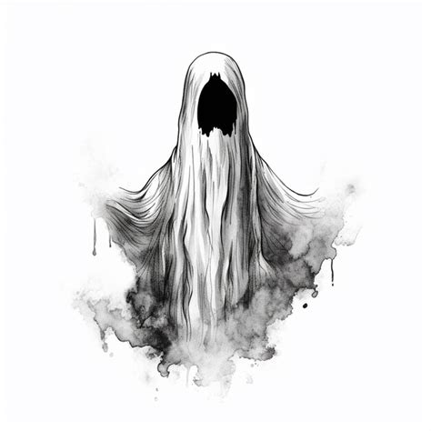 Premium Ai Image Handdrawn Ghost For Halloween Spirited Art