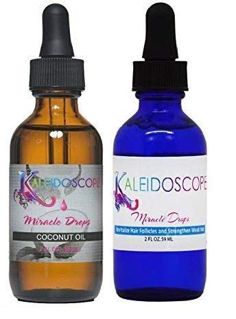 kaleidoscope Miracle Drops 2oz Combo Pack (COCONUT&REGULAR-BLUE) Scalp ...