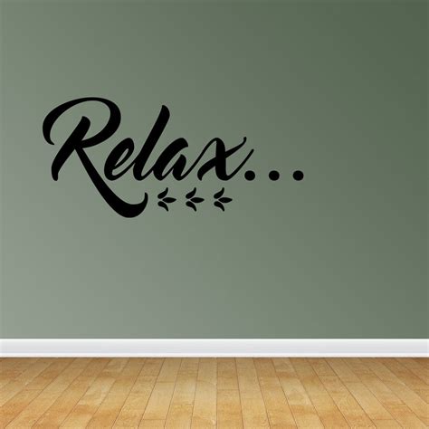 Wall Decal Quote Relax Vinyl Sticker Home Decor Pc483