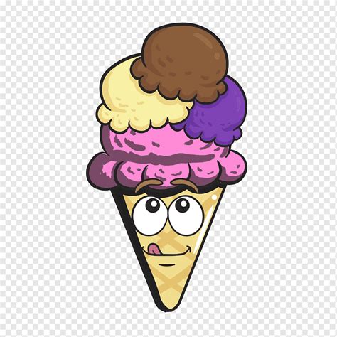 Dibujos Animados Cono Crema Emoji Hielo Cono De Helado Icono De