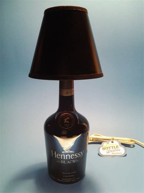 Hennessy Black Liquor Bottle Table Lamp W Black Shade Liquor