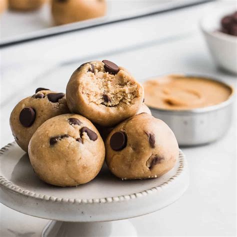 No Bake Peanut Butter Cookie Dough Balls Healthy Fitness Meals