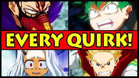 Every Type Of Quirk Explained My Hero Academia Boku No Hero