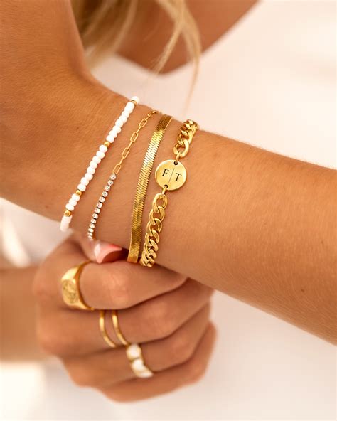 Armparty Personaliseren Kleur Goud Armbanden Set Finaste