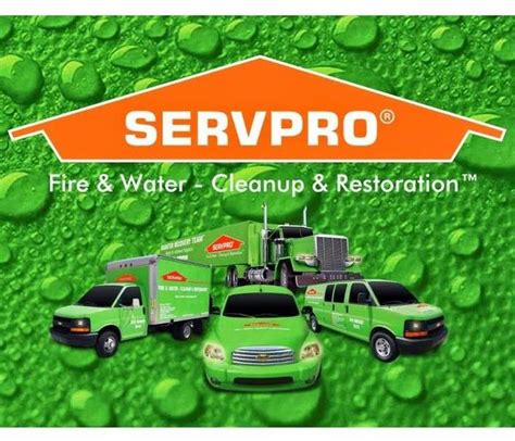 Servpro Logo Above Fire And Water Cleanup And Restoration Copy Over