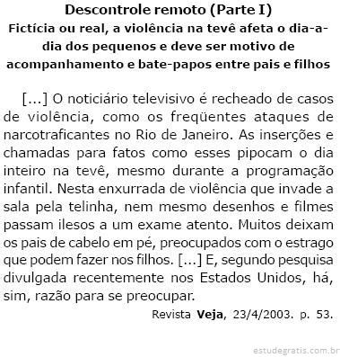 Leia o texto a seguir para responder às questões 16 17