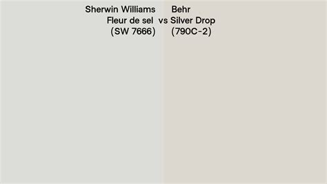 Sherwin Williams Fleur De Sel SW 7666 Vs Behr Silver Drop 790C 2