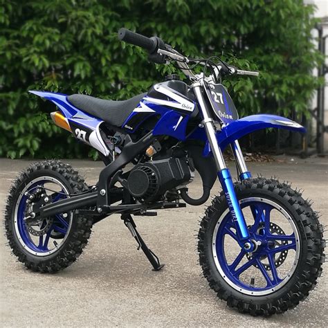 Mini Moto Minimoto Cross Bambini A Benzina Cc Ruote T Km H Blu