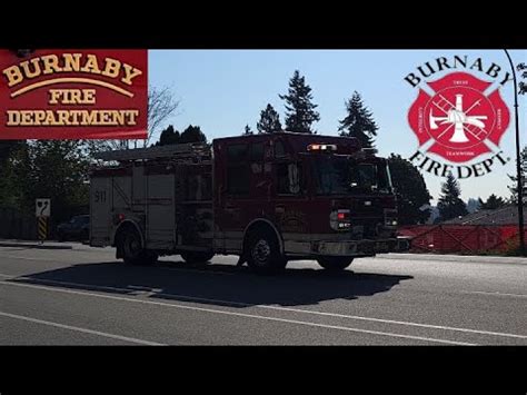 Burnaby Fire Department Engine 6 Responding YouTube