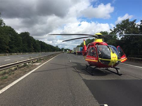 M6 Crash Four Taken To Hospital After Car Plunges Down Embankment