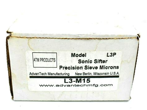 Atm Products Advantech Mfg L3p 3 Sonic Sifter Precision Sieve 15