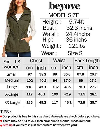 Beyove Womens Lightweight Sleeveless Military Anorak Cargo Vest Hoodedno Hood E Fashion Web