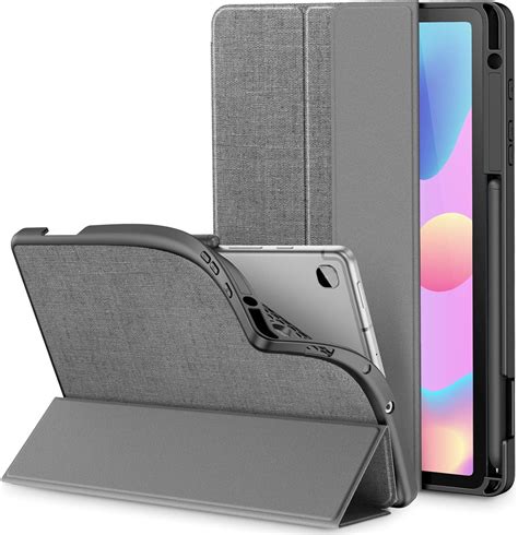 Infiland Galaxy Tab S6 Lite Case With S Pen Holder Slim Tri Fold Case Cover