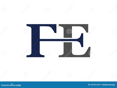 Modelo De Vetor De Design De Logotipo De Letra De Monograma Inicial Fe