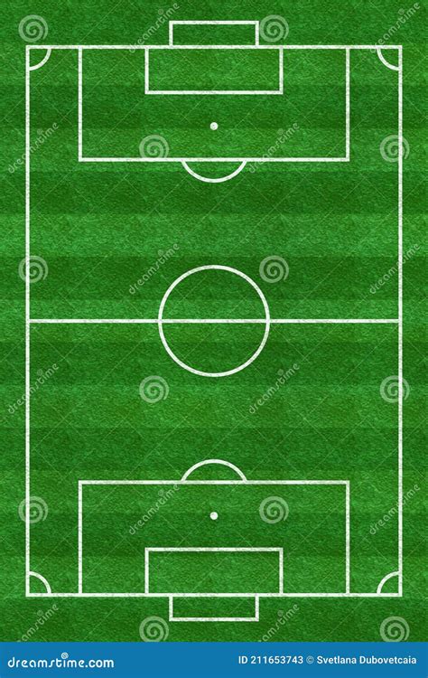 Soccer Field Football Stadium Vertical Background Of Green Grass