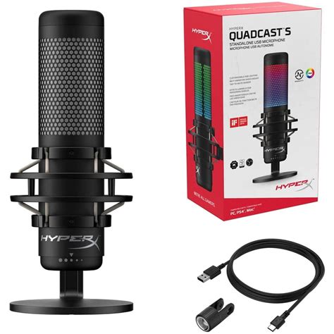 HyperX QuadCast S RGB USB Condenser Gaming Microphone HardwareMarket