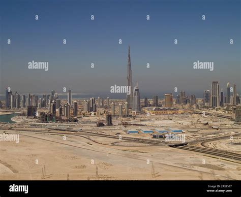 Aerial view of the Burj Khalifa. Dubai, UAE Stock Photo - Alamy