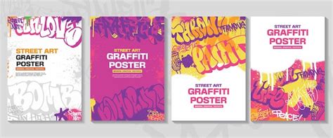 Premium Vector | Modern graffiti art poster or flyer design with a colorful in street art theme