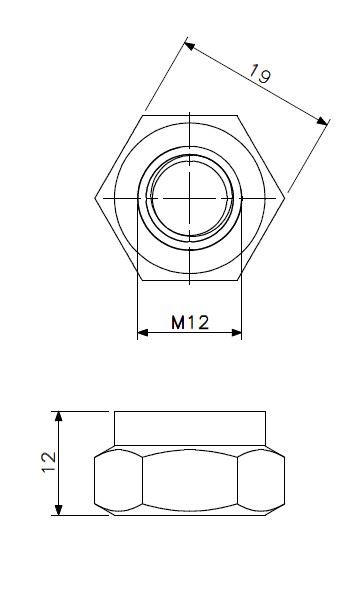 Sicherungsmutter M12 Edelstahl Rob Snel