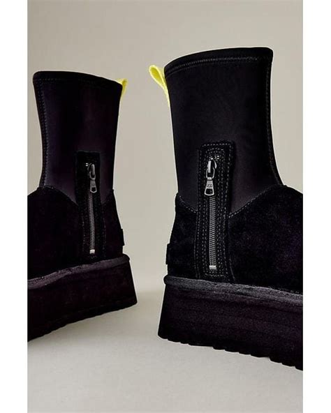 Ugg Classic Dipper Suede Platform Boots In Black Lyst Uk