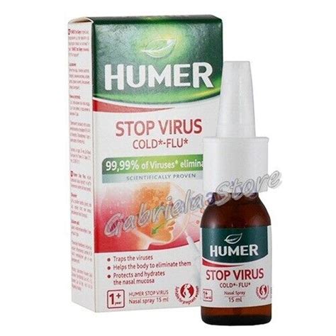 Humer Stop Virus Adult Nasal Spray Blocked Runny Nose Cold Flu Relief