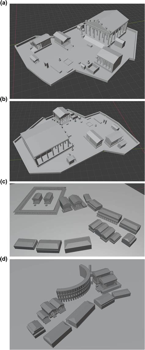 (a) Screenshot of the 3D model of the Capitoline Hill. (b) Screenshot ...