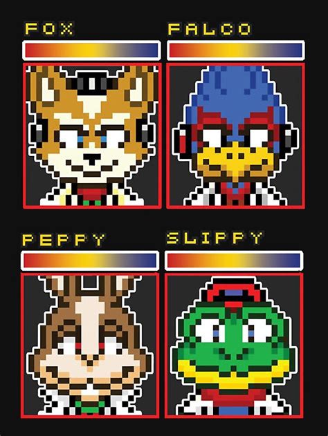 Starfox Characters Pixel Art