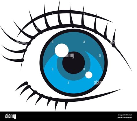 Mujer ojo cartoon Imagen Vector de stock - Alamy