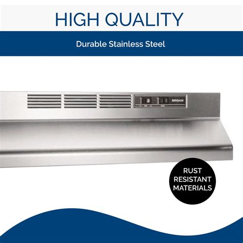 Broan Nutone 413004 Non Ducted Ductless Range Hood With Lights Exhaust Fan For Under Cabinet 30