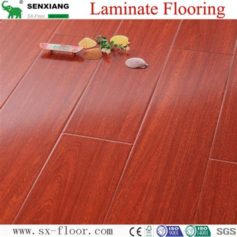 Red Sandalwood Texture High Gloss Laminated Laminate Flooring China Laminated Flooring And