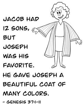 Joseph Coat Of Many Colors Coloring Pages