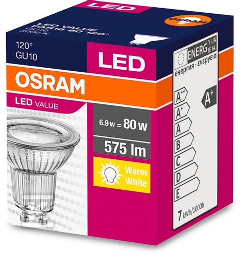 Żarówka Led Value Par16 Gu10 6 9w 80w 3000k 575lm 830 230v 120