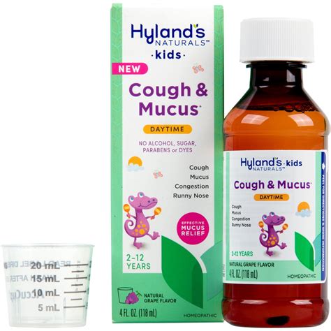 Hyland's Naturals Kids Cough & Mucus Daytime, Grape Liquid, 4oz ...