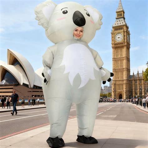 Inflatable Koala Costume - Cute Plump Koala Outfit for Parties, Cosplay
