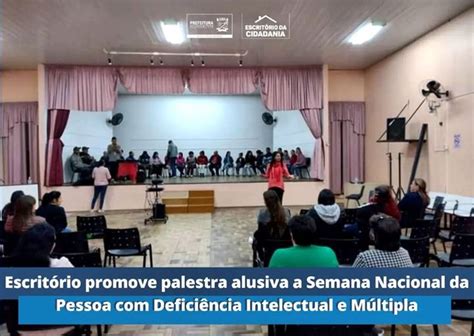 Escritório da Cidadania promove palestras alusivas a Semana Nacional da