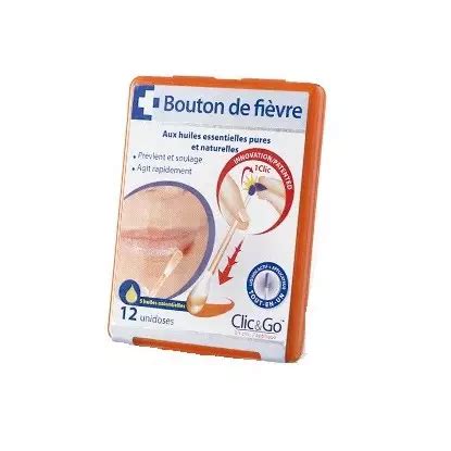 Clic Go Bouton de fièvre boite de 12 bâtonnets unidoses